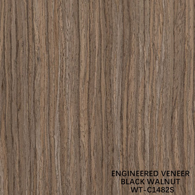 3100mm Tamaño alargado Veneer de madera de nuez Cuarto corte de grano recto para la piel de la puerta