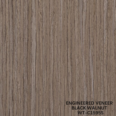3100mm Tamaño alargado Veneer de madera de nuez Cuarto corte de grano recto para la piel de la puerta