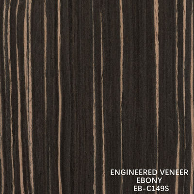Veneer de madera de ingeniería de color ébano recto para madera contrachapada de lujo 640-1220 mm de anchura