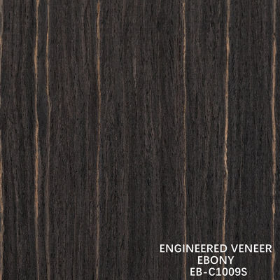 Veneer de madera de ingeniería de color ébano recto para madera contrachapada de lujo 640-1220 mm de anchura