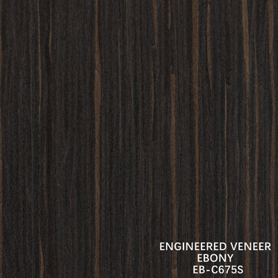 Veneer de madera de ingeniería de color ébano recto para madera contrachapada de lujo 640-1220 mm de anchura