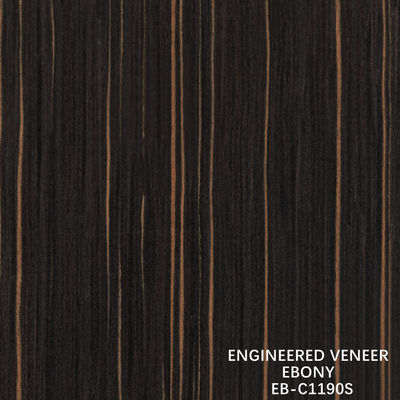 Veneer de madera de ingeniería de color ébano recto para madera contrachapada de lujo 640-1220 mm de anchura