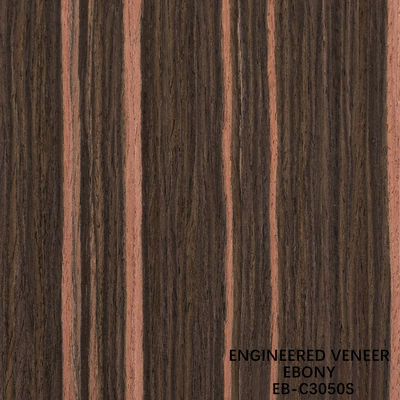 Venecería de madera de ébano artificial de grano vertical de color rojo 2200-3100 mm de longitud para decoración de hoteles