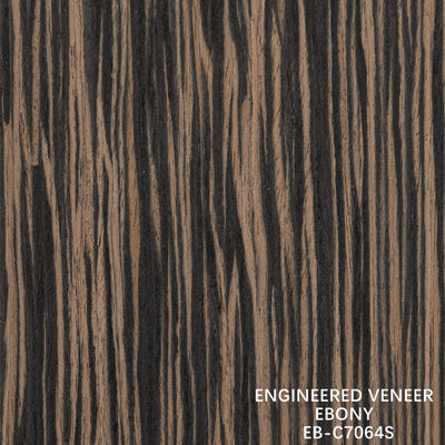 Fabuloso Recomposición de madera de ébano veneer Cuarto de grano recto de pelo de espalda para decoración de hoteles y gabinetes