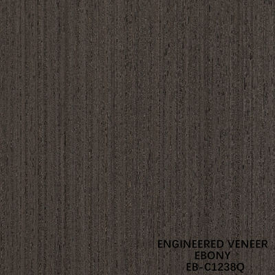 Fabricación de madera de acabado de madera de corte de cuartos de ebony para la puerta y la cara del gabinete