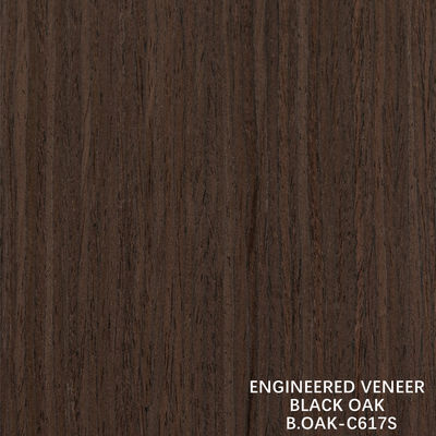 Fabricación de madera de lujo Veneer de roble negro Grano recto cortado por cortes 1220mm