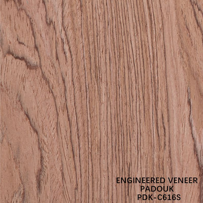 Ingeniería de la madera carilla Padouk recto de grano cortar las Técnicas de corte espesor 0,5 mm para la cara del gabinete