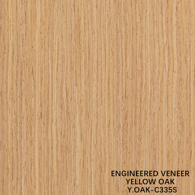 Reconocimiento de la madera carilla de roble amarillo vertical de grano Cuarto corte 3050 * 640mm Para el hotel de la decoración de papel de vuelta China Manufacturer