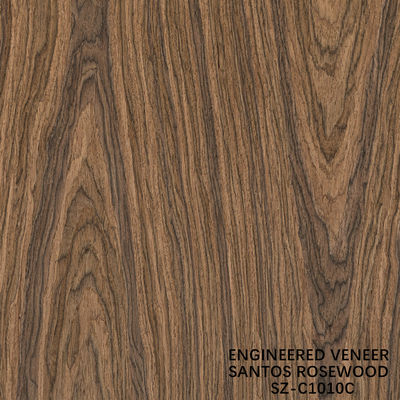 Laminado Santos madera de rosa veneer de corona espesor de grano puede ser personalizado 0,15-1,8 mm para para la cara del gabinete