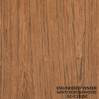 Laminado Santos madera de rosa veneer de corona espesor de grano puede ser personalizado 0,15-1,8 mm para para la cara del gabinete
