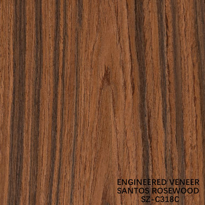 Ingeniería Santos Veneer de madera de rosa tamaño estándar 2500 * 640mm Grado A para para muebles de interior cara China hace