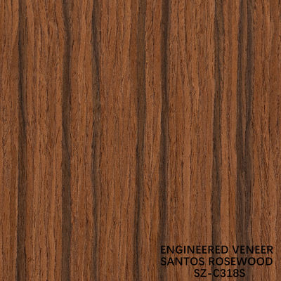 Ingeniería Santos Veneer de madera de rosa tamaño estándar 2500 * 640mm Grado A para para muebles de interior cara China hace