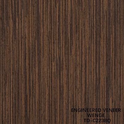 Ingeniería de madera veneer corte de corte Wenge Cuarto de grano buen precio para la decoración del hotel 3200mm