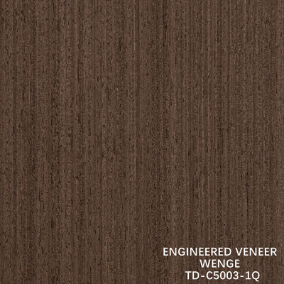 Recon Wenge Veneer de madera de línea fina de espesor 0,15-1,8 mm de espalda de lana para puertas y ventanas interiores