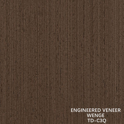 Recon Wenge Veneer de madera de línea fina de espesor 0,15-1,8 mm de espalda de lana para puertas y ventanas interiores