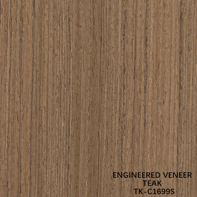 Fancy Recombinación de madera de teca Veneer longitud 2200mm personalizado para el interior del coche Yacat