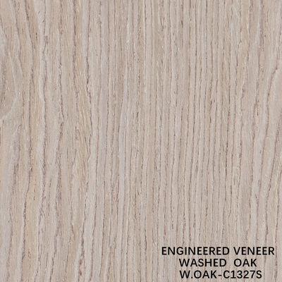 Fabricado por el hombre Veneer de madera de roble lavado 0,15-0,55 mm espesor personalizado para hoteles y decoración del hogar China hace