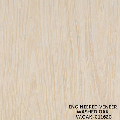 Fabricado por el hombre Veneer de madera de roble lavado 0,15-0,55 mm espesor personalizado para hoteles y decoración del hogar China hace