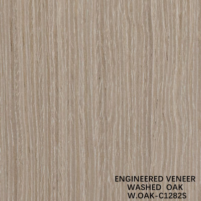 Fabricación de carilla de madera especial de hoja de roble lavada de grano recto 2500-3200 mm espalda de lana para la piel de la puerta