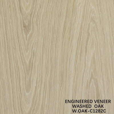 Fabricación de carilla de madera especial de hoja de roble lavada de grano recto 2500-3200 mm espalda de lana para la piel de la puerta