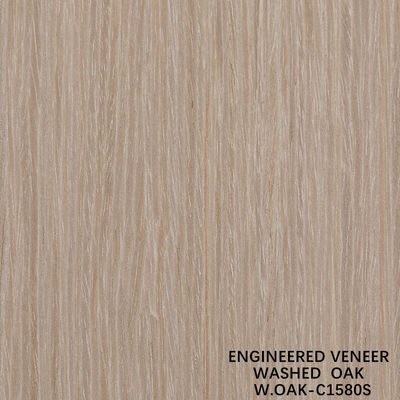 Técnicas de corte de rebanada de madera de roble lavada y reconstituida Grano vertical Tamaño estándar 2500 * 640 mm Tabla decorativa interior