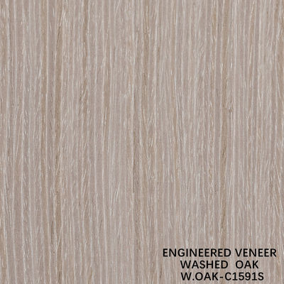 Técnicas de corte de rebanada de madera de roble lavada y reconstituida Grano vertical Tamaño estándar 2500 * 640 mm Tabla decorativa interior