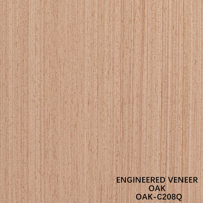 Carcasa de madera de roble de ingeniería americana de corte de cuartos de rodaja de 0,5 mm de grosor para la puerta y la cara del gabinete