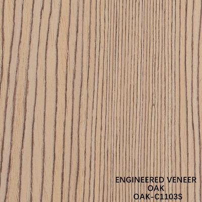 Carcasa de madera de roble de ingeniería americana de corte de cuartos de rodaja de 0,5 mm de grosor para la puerta y la cara del gabinete