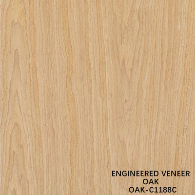 Carcasa de madera de roble de ingeniería americana de corte de cuartos de rodaja de 0,5 mm de grosor para la puerta y la cara del gabinete
