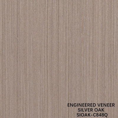 Cortado en rodajas Veneer de madera de roble de plata reconstituido longitud 2500-3100mm Puede ser personalizado para revestimiento de paredes