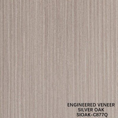 Corte en rodajas reconstituido de madera de roble de plata Veneer longitud 2500-3100mm Puede ser personalizado para revestimiento de paredes SOAK--848Q/877Q/898Q/948Q/985Q