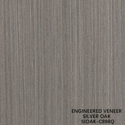 Cortado en rodajas Veneer de madera de roble de plata reconstituido longitud 2500-3100mm Puede ser personalizado para revestimiento de paredes