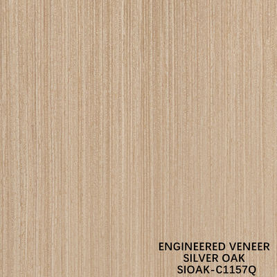 Fabricación de carillas de madera de corte de cuarto de hoja de roble de plata espesor 0,4 mm para para la cara del gabinete