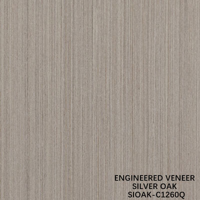 Fabricación de carillas de madera de corte de cuarto de hoja de roble de plata espesor 0,4 mm para para la cara del gabinete