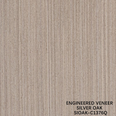 Fabricación de carillas de madera de corte de cuarto de hoja de roble de plata espesor 0,4 mm para para la cara del gabinete