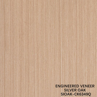 Veneer de madera artificial de corte de cuarto de pera de plata tamaño alargado 3200mm para la puerta y la cara del gabinete