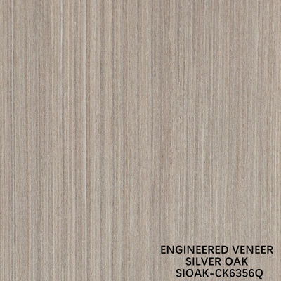 Veneer de madera artificial de corte de cuarto de pera de plata tamaño alargado 3200mm para la puerta y la cara del gabinete
