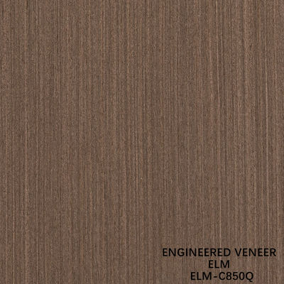 0.5mm Hoja de carilla de madera de olmo de ingeniería para paneles de lujo 2500-3100mm de corte de cuarto alargado Color de marrón