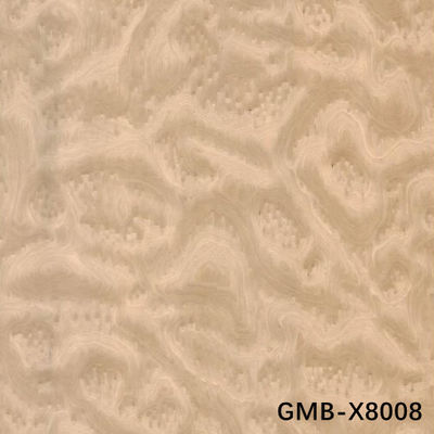 Fabricado por el hombre Veneer de madera de oro Burl de arce 640-1280mm G.MB-X8008 Reverso de lana para el interior del automóvil