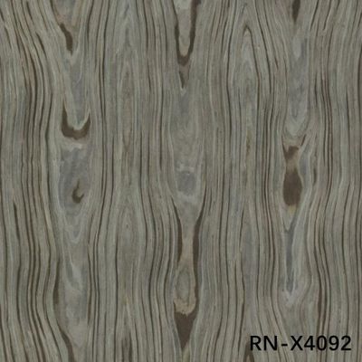 Chapa de madera artificial de 0,50 mm de espesor de estilo romano para tres flores en la misma dirección para la cara del gabinete X8092/X4092