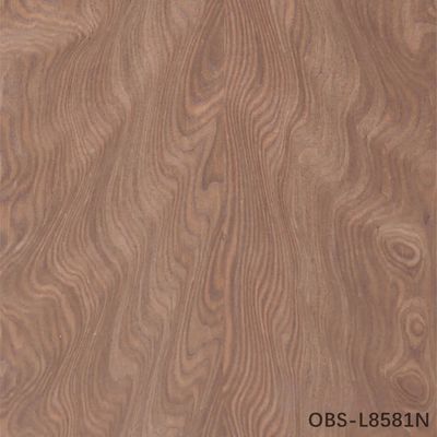 Nuevo diseño de veneer de madera reconstituida figura de cola de Phoenix Obs-L8281n/858n color rojo para decoración de hotel 0.45mm