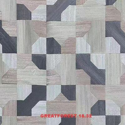 Parquet artístico Veneer de madera 2500 * 640mm Artesanía de forma fija y personalizable Art Splicing para papel pintado