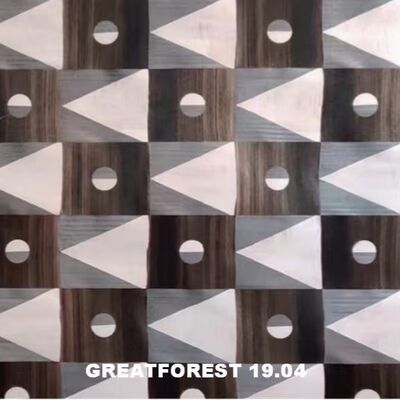 Parquet artístico Veneer de madera 2500 * 640mm Artesanía de forma fija y personalizable Art Splicing para papel pintado