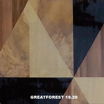 Artístico Parquet de madera Veneer collage simétrico patrón geométrico rico en color Pintura de madera 0,55 mm