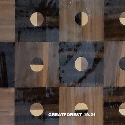 Artístico Parquet de madera Veneer collage simétrico patrón geométrico rico en color Pintura de madera 0,55 mm