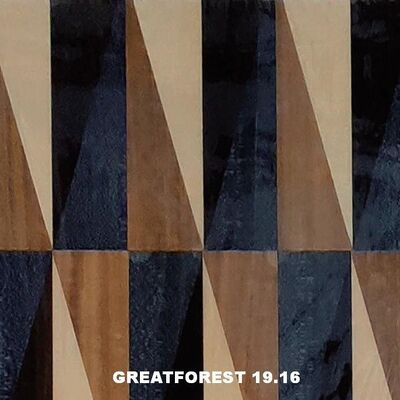 Artístico Parquet de madera Veneer collage simétrico patrón geométrico rico en color Pintura de madera 0,55 mm