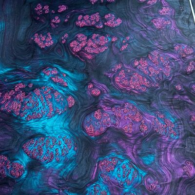 Colorido revestimiento de madera natural teñido de plantas iridiscentes, revestimiento de madera decorativo ecológico para gabinetes, puertas, muebles y decoración interior