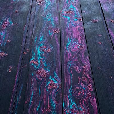 Colorido revestimiento de madera natural teñido de plantas iridiscentes, revestimiento de madera decorativo ecológico para gabinetes, puertas, muebles y decoración interior