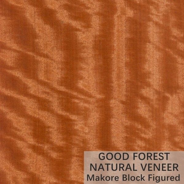 La corona de madera natural de la chapa de Makore del color cortó servicio modificado para requisitos particulares grano