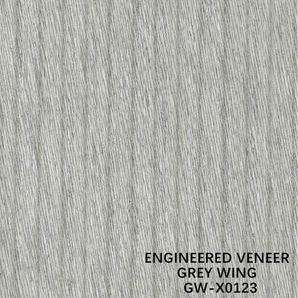 La decoración 3100m m del ISO dirigió la chapa de madera Wing Exotic Grain Grey Color inusual